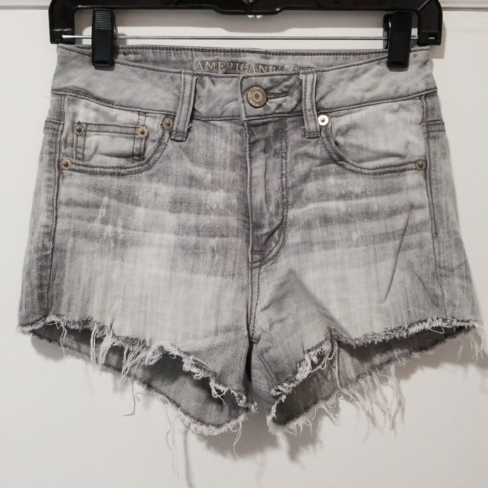 Light Gray High Rise Shorts